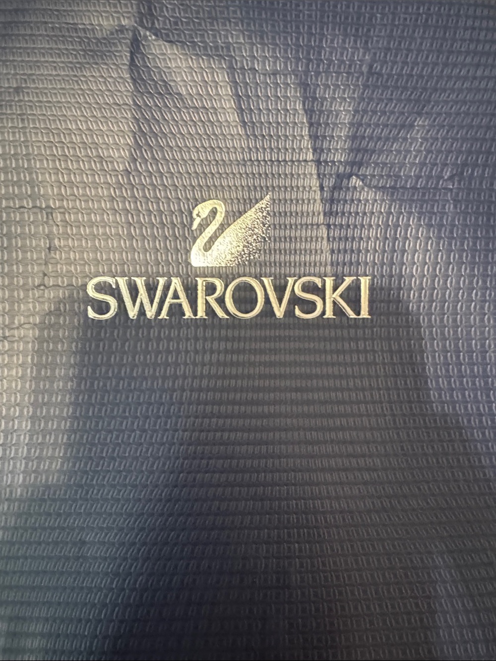 Swarovski Women’s Dark Blue Gift Bag with Silver Rope Handles